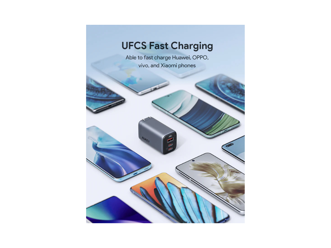 Buy Aukey PA-B6U 67W UFCS 3-Port Wall Charger Fast Multi-Device Charger in Qatar Buy Aukey PA-B6U 67W UFCS 3-Port Wall Charger Fast Multi-Device Charger in Qatar